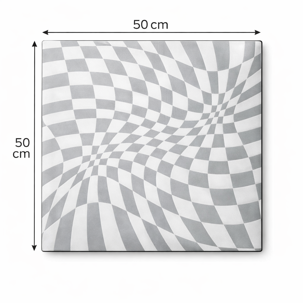 Kaseton Ścienny Sufitowy Szary trójwymiarowy 3D Polistyren 50x50 cm - obrazek 3
