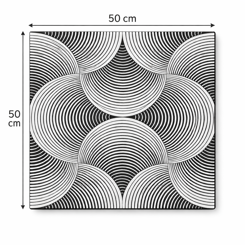 Kaseton Ścienny Sufitowy Czarny trójwymiarowy 3D Polistyren 50x50 cm - obrazek 2