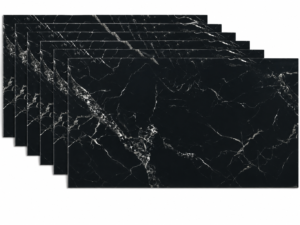 Panel Ścienny Samoprzylepny Dekoracyjny Czarny Marmur 60x30 cm 8 szt