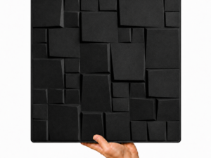 Kaseton Ścienny Sufitowy Czarny 3D kwadraty Polistyren 50x50 cm